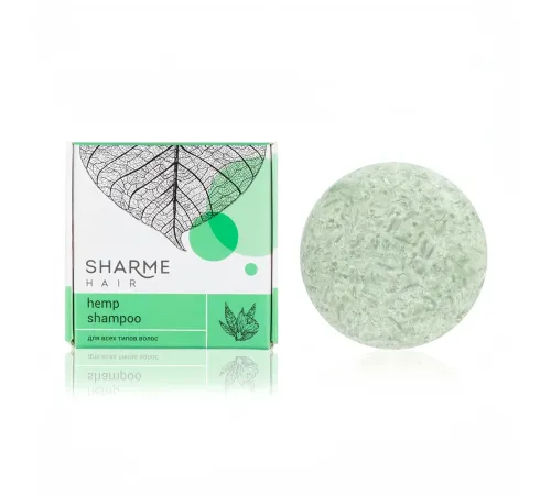 Твёрдый шампунь Sharme Hair Hemp с маслом конопли для любого типа волос, 50 г — артикул 02779