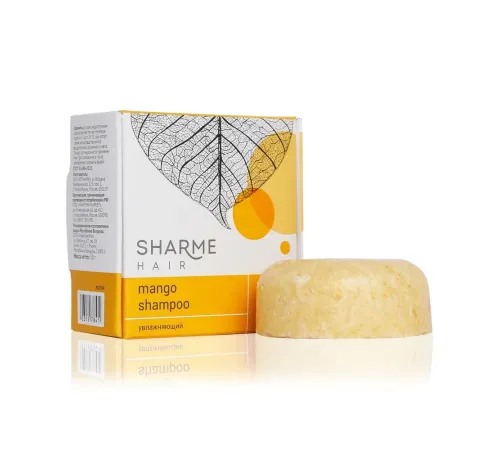 Твёрдый шампунь Sharme Hair Mango с маслом манго, увлажняющий, 50 г — артикул 02784
