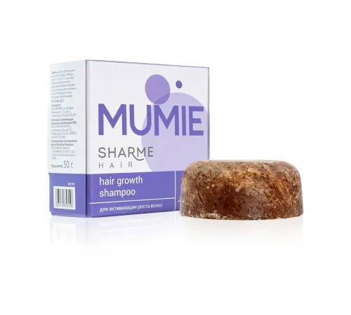 Твёрдый шампунь Sharme Hair Mumie для активизации роста волос, 50 г — артикул 02791