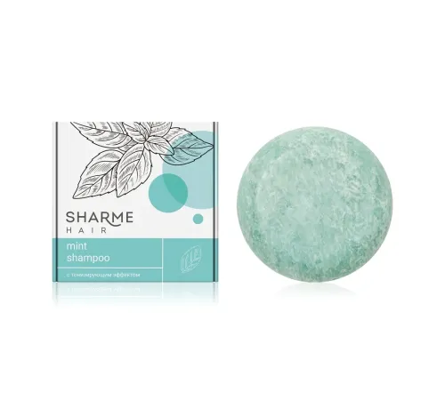 Твёрдый шампунь Sharme Hair Mint с тонизирующим эффектом, 50 г — артикул 02900