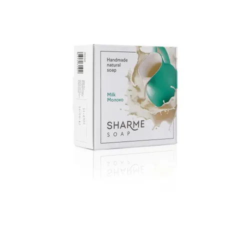 Натуральное твёрдое мыло ручной работы с молочным ароматом SHARME SOAP, 80 г — артикул 02310