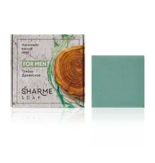 Натуральное твердое мыло ручной работы с древесным ароматом для мужчин SHARME SOAP, 80 г