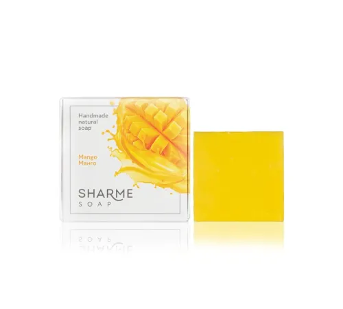 Натуральное твёрдое мыло ручной работы с ароматом манго SHARME SOAP, 80 г — артикул 02769