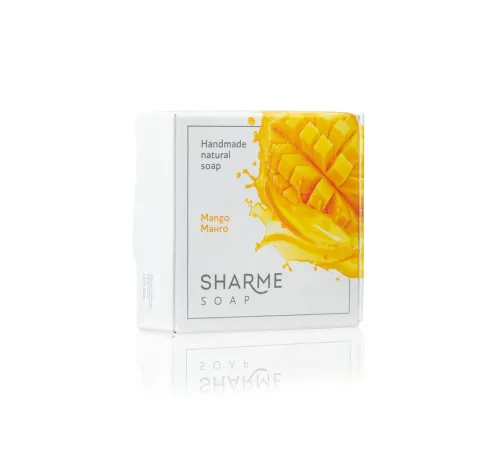 Натуральное твёрдое мыло ручной работы с ароматом манго SHARME SOAP, 80 г — артикул 02769