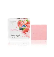 Натуральное твердое мыло ручной работы с ароматом ягодного йогурта SHARME SOAP, 80 г