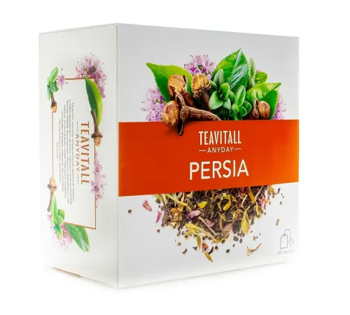 Чайный напиток TeaVitall Anyday «Persia» — чёрный чай с чабрецом и гвоздикой, 38 фильтр-пакетов — артикул 01583