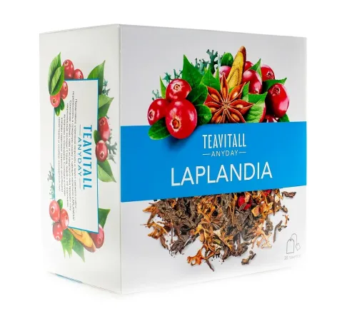 Чайный напиток TeaVitall Anyday «Laplandia» с клюквой и цетрарией, 38 фильтр-пакетов — артикул 01589