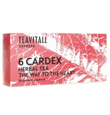 Чайный напиток для сердечно-сосудистой системы TeaVitall Express Cardex 6, 30 фильтр-пакетов