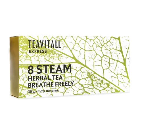 Чайный напиток для дыхательной системы TeaVitall Express Steam 8, 30 фильтр-пакетов — артикул 01597