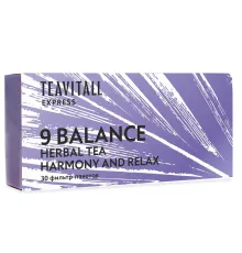 Чайный напиток успокаивающий TeaVitall Express Balance 9, 30 фильтр-пакетов