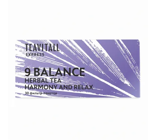 Чайный напиток успокаивающий TeaVitall Express Balance 9, 30 фильтр-пакетов — артикул 01598