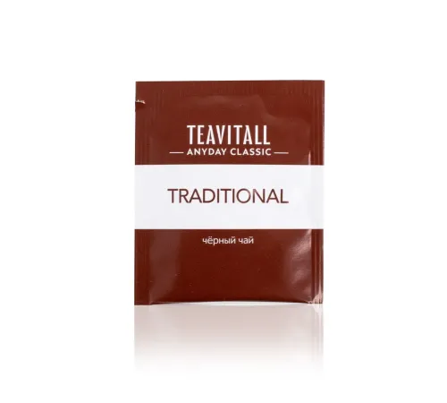 Чай чёрный TeaVitall Anyday Classic «Традиционный» — кенийский, индийский, цейлонский, 38 фильтр-пакетов — артикул 01613