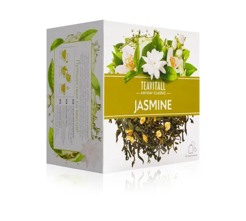 Чай зелёный TeaVitall Anyday Classic «Жасмин», 38 фильтр-пакетов — артикул 01616