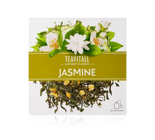 Чай зелёный TeaVitall Anyday Classic «Жасмин», 38 фильтр-пакетов — артикул 01616