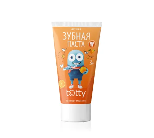Детская зубная паста TOTTY со вкусом апельсина 3+, 50 мл — артикул 030003