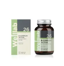 БАД с витаминами группы В Welllab В-COMPLEX ACTIVE, 60 капсул