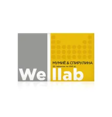 БАД для восстановления организма Welllab МУМИЕ & СПИРУЛИНА, 30 таблеток
