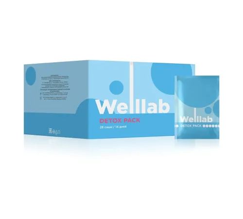 Программа Welllab DETOX PACK, 28 саше на 14 дней — Colostrum Detox и растительные компоненты, артикул 070749