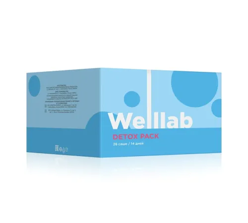 Программа Welllab DETOX PACK, 28 саше на 14 дней — Colostrum Detox и растительные компоненты, артикул 070749