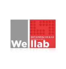 БАД с витаминами D3 и К2 Welllab VITAMINS D3 & K2, 30 таблеток