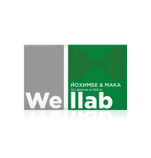БАД для мужчин Welllab ЙОХИМБЕ & МАКА, 30 таблеток