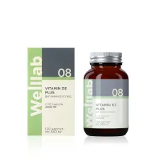 БАД с витамином D3 2000 МЕ Welllab VITAMIN D3 PLUS, 120 капсул