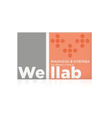 БАД для помощи при цистите Welllab МАННОЗА & КЛЮКВА, 30 таблеток