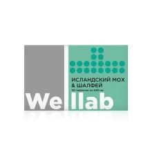 БАД для облегчения кашля Welllab ИСЛАНДСКИЙ МОХ & ШАЛФЕЙ, 30 таблеток