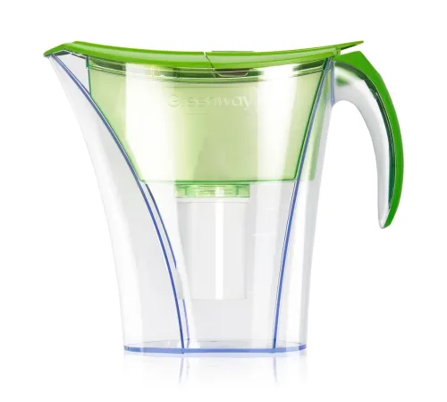 Кувшин-фильтр Welllab Aqua PITCHER, зелёный — с электронным индикатором замены кассеты, артикул 00340
