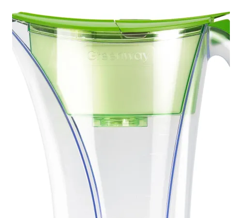Кувшин-фильтр Welllab Aqua PITCHER, зелёный — с электронным индикатором замены кассеты, артикул 00340