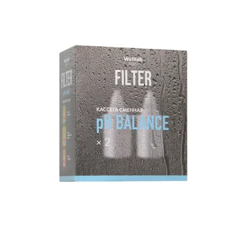 Кассета сменная pH Balance Welllab Aqua, 2 шт. — фильтрация и повышение pH до 8,5, артикул 00341