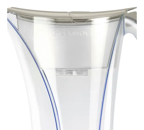 Кувшин-фильтр Welllab Aqua PITCHER, серый — с электронным индикатором замены кассеты, артикул 00343