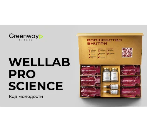 Набор «Код молодости» Welllab Pro Science — Neoreservo, Finecode, Липосомал NAD+, фульвовые кислоты, Prenovital, артикул 04261